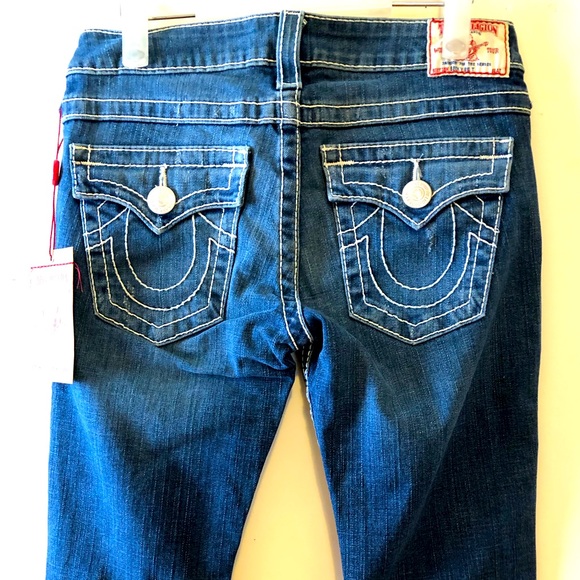 NWT True Religion Women Boots Cut Jeans Made in USA - Picture 3 of 8